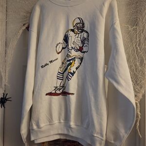Vintage Jerzees mens pullover sweatshirt cotton xl 1980s Robby Morris football